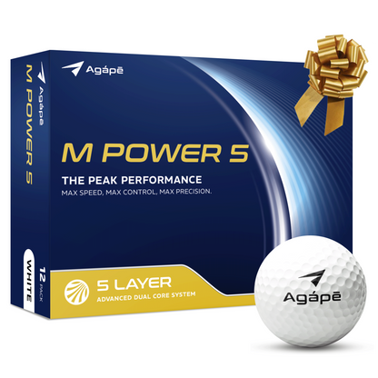 agape M Power 5 White Golf Ball