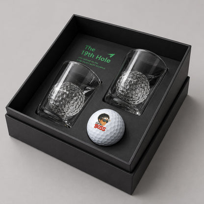 【2026 冠軍老爸🏆微醺隨行禮盒 】The 19th Hole 高爾夫球威士忌酒杯組 | Agape Golf