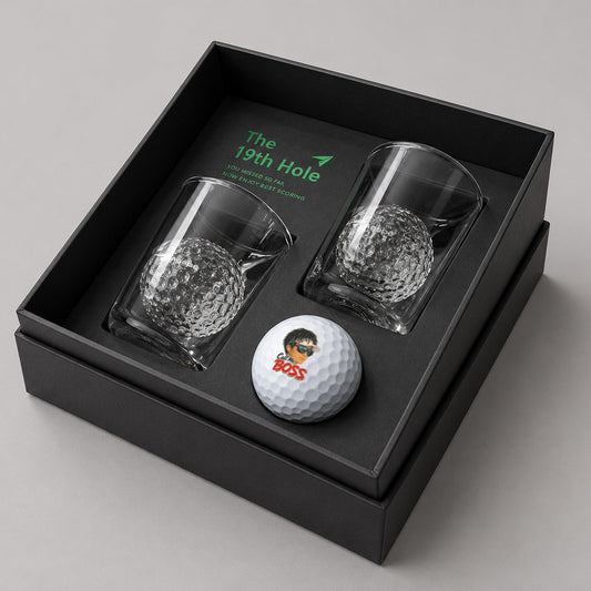 【2026 冠軍老爸🏆微醺隨行禮盒 】The 19th Hole 高爾夫球威士忌酒杯組 | Agape Golf